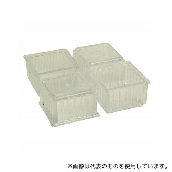 ツチノ 51-154 クリアー 脚キャップ 角型 36mm