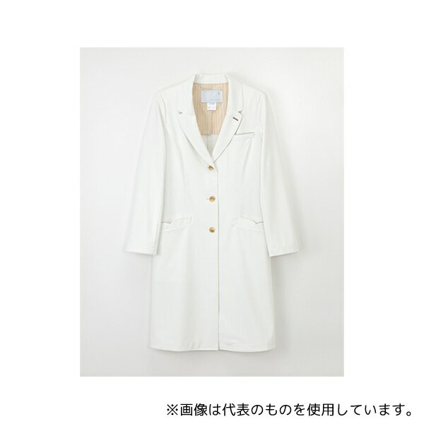 ナガイレーベン LH-6260 女子シングルドクターコート オフホワイト S