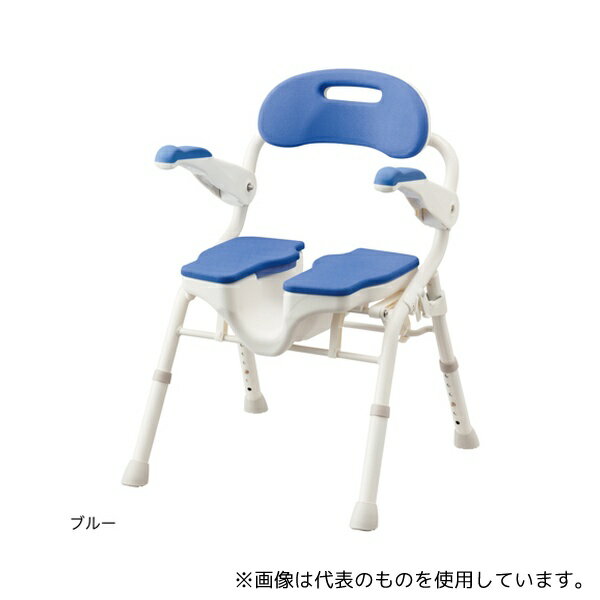 ●アロン化成 536-071 折りたたみシャワーベンチ HPフィットブルー
