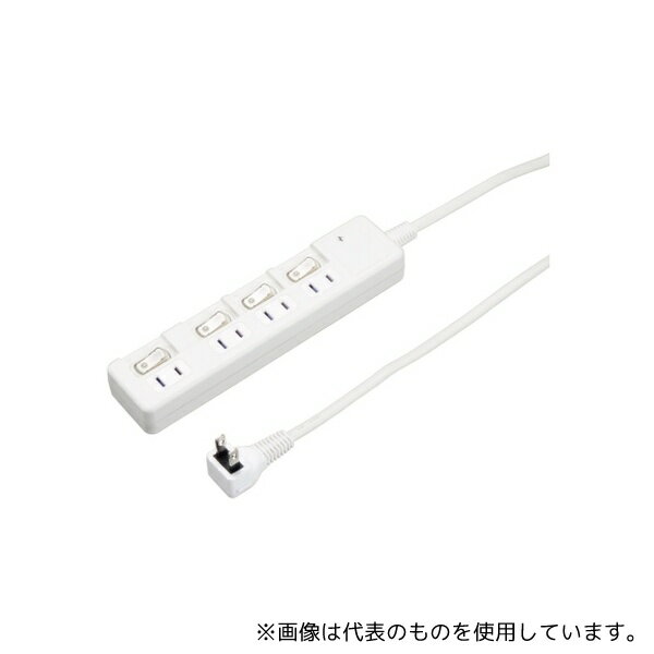 楽天セミプロDIY店ファーストヤザワコーポレーション H8KS4403WH 雷ガード付 4個口 節電タップ 0.3m ホワイト
