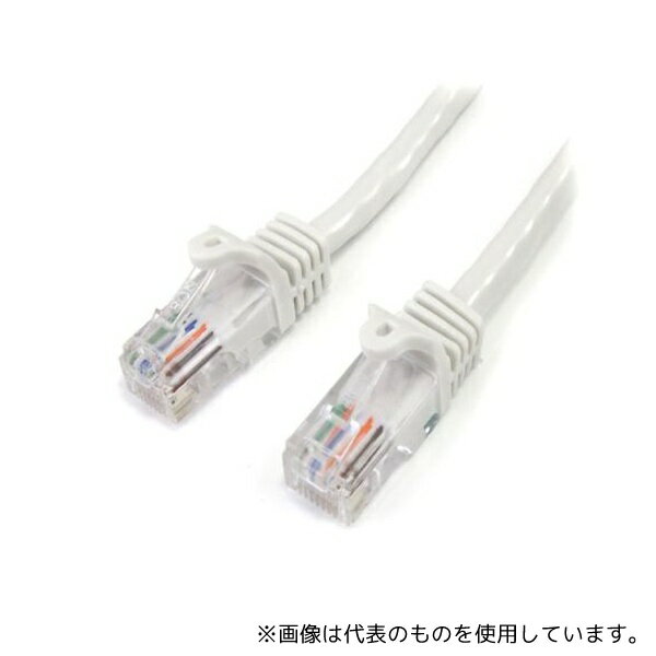 StarTech.com 45PAT1MWH ƥ5e LAN֥(Cat5e)RJ45ͥ(ĥޤɻߥСդ)1m ۥ...