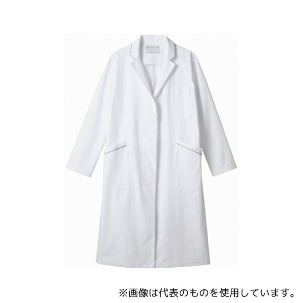 住商モンブラン 71-090 M ドクターコート レディス長袖 白/グレー M