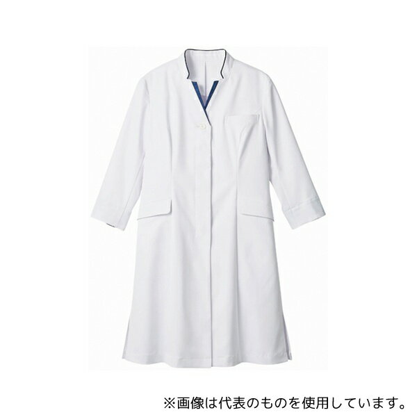 住商モンブラン 71-139 M ドクターコートレディス7分袖 白/ネイビー M