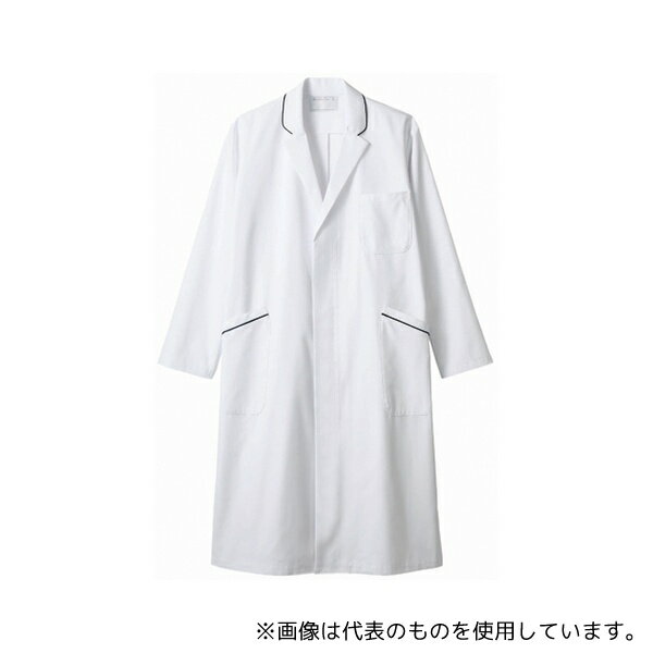 住商モンブラン 71-699 L ドクターコート メンズ 長袖 白/ネイビー L