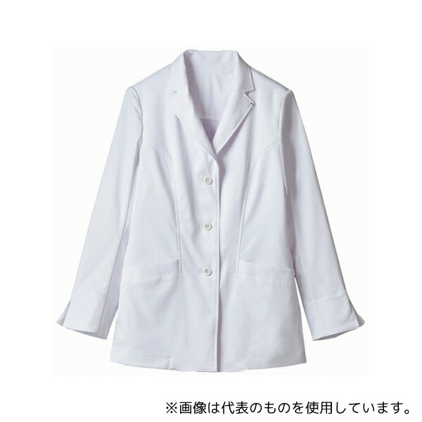 ●住商モンブラン JK114-11 3L ドクターコート レディス長袖 ホワイト 3L