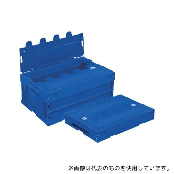 トラスコ中山 TR-SC30DB α折りたたみコンテナ オリコン 30L スライドロックフタ付 ダークブルー ダーク..