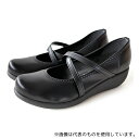 リゲッタ R35-BLK-S クロスベルトウェッジパンプス ブラック S(22.0~22.5cm)