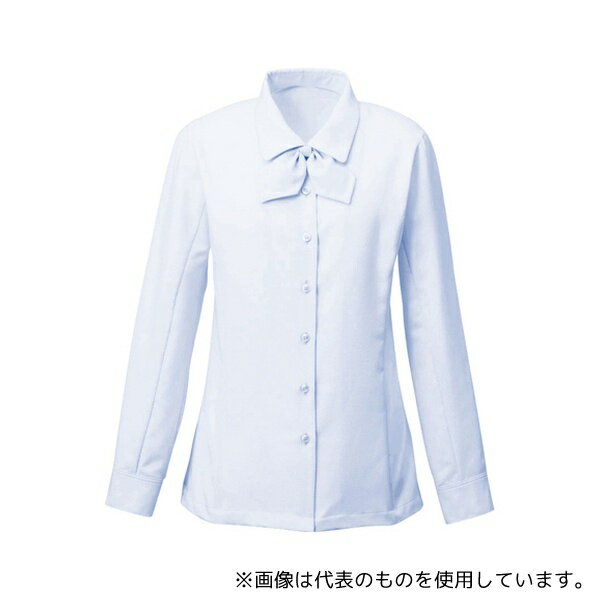 カーシーカシマ EWB386 ENJOY 長袖リボンブラウス Softkarseystretch ブルー 5号