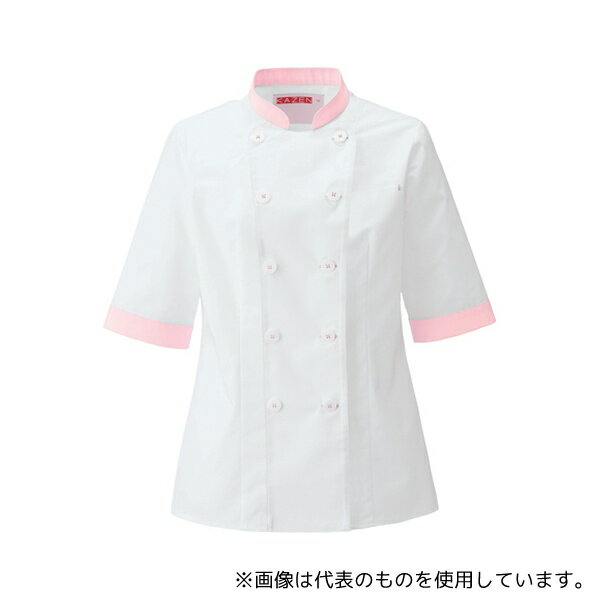 KAZEN 690-73 レディスコックシャツ ラズベリー 3L