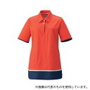 KAZEN KZN233-14 レディスニットシャツ(チュニック)オレンジ×ネイビー L