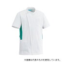 KAZEN 057-22 メンズジャケット半袖 ホワイト×グリーン 4L