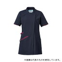 KAZEN 985-48 レディスチュニックジャケット半袖 ネイビー×プラム M
