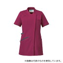 KAZEN 985-45L レディスチュニックジャケット半袖 プラム×グレー LL