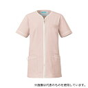 KAZEN 782-44 レディスジャケット半袖 ピンクベージュ×オフホワイト S