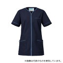 KAZEN 782-48 レディスジャケット半袖 ネイビー×スモーキーブルー 4L