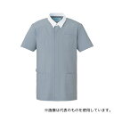KAZEN 760-46 メンズジャケット半袖 グレー×ホワイト 4L