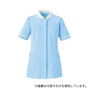KAZEN 776-21 レディスジャケット半袖 サックス×ホワイト 3L