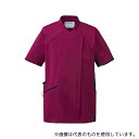 KAZEN 987-45 スクラブジャケット(半袖男女)プラム×ネイビー M