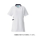 KAZEN 986-18L レディススクラブジャケット半袖 ホワイト×ネイビー LL