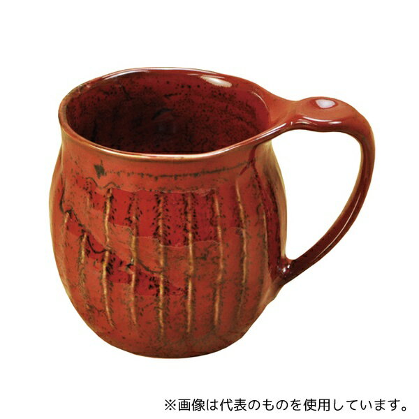 ヤマコー 79307 削ぎ目 マグカップ ゆず赤