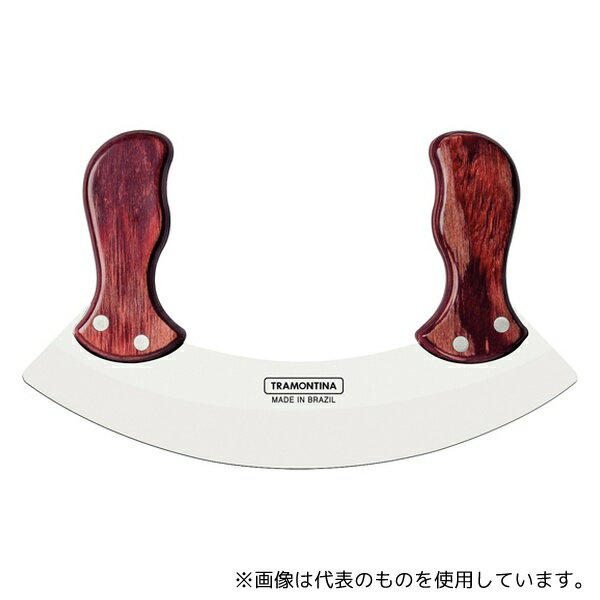 トラモンティーナ 21147/170 ミンチングナイフ(メッザルーナ)25cm ポリウッド