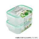 岩崎工業 A-2160 GM 保存容器 400ml スマートフラップ&ロックス 角型 S 同色2個セット グリーンミント