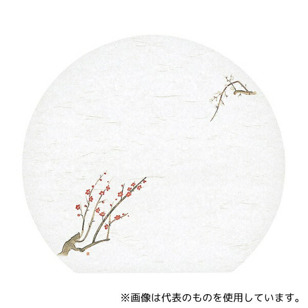 ヤマコー 65210 尺3半月雲竜和紙懐石まっと 枯淡 梅(1月〜3月) (100枚入)