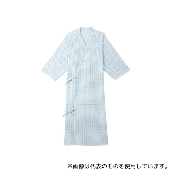 エンゼル(介護用品) 5075 ケアねまき(メリヤスタイプ) サックス LL