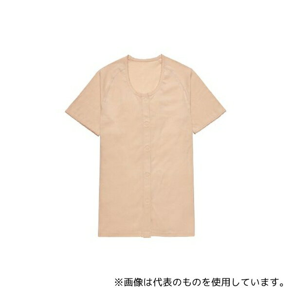 エンゼル(介護用品) 5-Jan らくらく前開きワンタッチ肌着 婦人用(半袖) ベージュ L