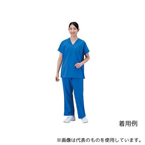 サンアロー 136-91 L 手術衣(男女兼用スクラブ) ブルー L