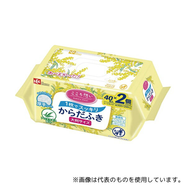 レック E90797 こころ想い からだふき 大判厚手 40枚×2P
