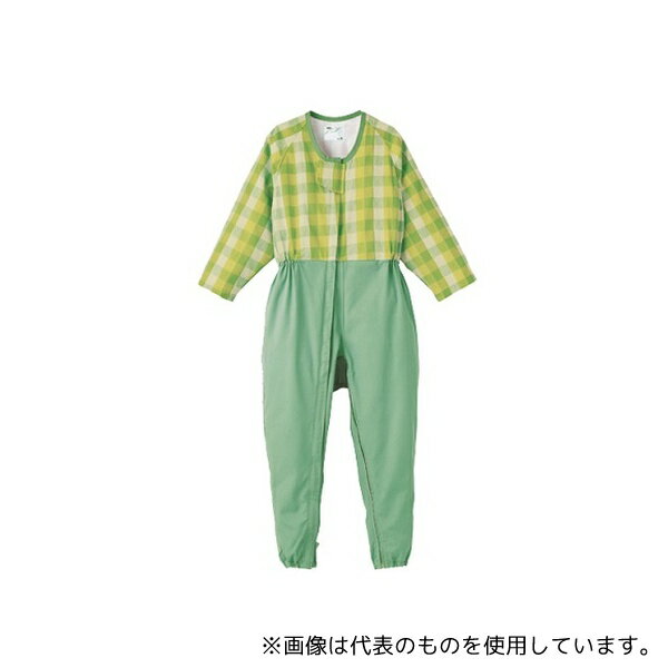 エンゼル(介護用品) 5738-TA 前開き介護寝巻き (フルオープン型/ロック機能付) グリーン/L