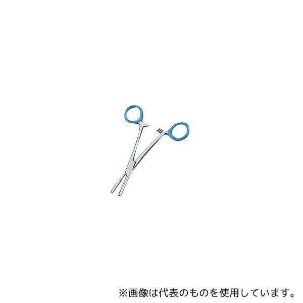 TAIYU(大祐医科工業) SPS-5014-B チューブ鉗子(カラーコーティング) 先端アヤ筋 ブルー