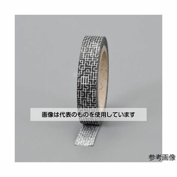 アズワン(AS ONE) 5.0mmx 5m 目隠しセキュリティテープ(地紋/黒) EA983TS-61 入数：1巻／パック