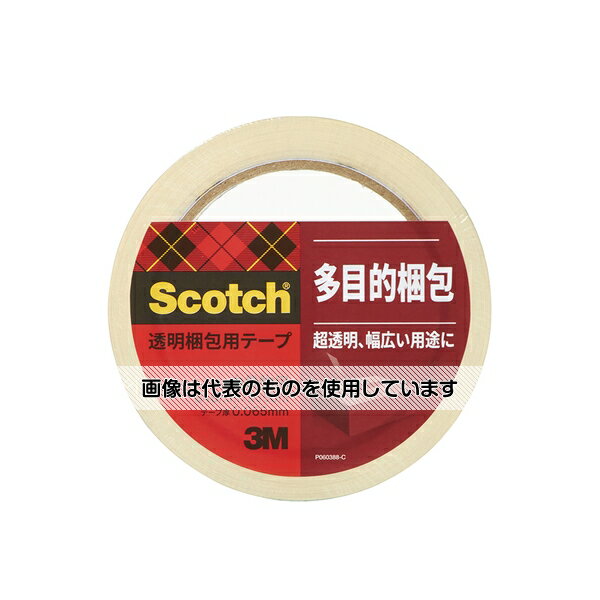 スリーエム スコッチ(R)透明梱包用テープ(中・軽量物用) 48mm×50m 313 1PN 入数：1巻