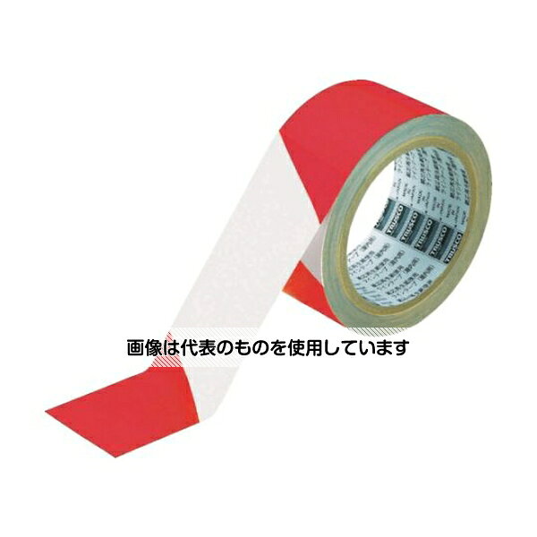 トラスコ中山 トララインテープ 赤白 50mm×25m TLT-50EARW 入数：1巻