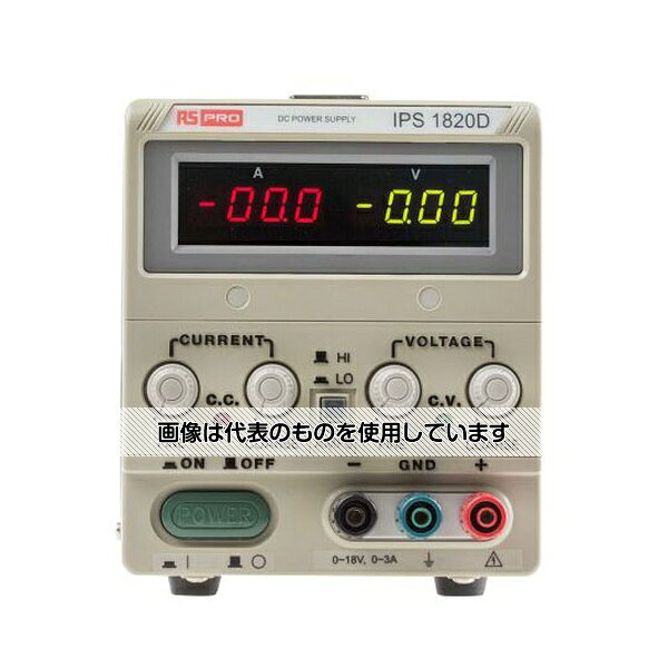 【アズワン AS ONE】汎用器具・消耗品 金属・樹脂実験必需1 実験室必需機器その他 ●ユーザーマニュアル、電源コード、テストリード ●RS Pro IPSシリーズスイッチングDC電源 ●RS Pro IPSシリーズスイッチングDC電源には、IPS-1820(0〜18 V、0〜20 A)、IPS-3610(0〜36 V、0〜10 A)、IPS-606(0〜60 V、0〜6 A)などのモデルがあります。 ●360 Wシングル出力モデルは、不測の事態から電源や負荷を保護するための過電圧保護(OVP)機能を備えています。 ●0.01％の優れた変動特性が維持されます。 ●リモートセンシング機能により、精度をさらに高めるために負荷間のケーブル損失が補正されます。 ●リモート制御端子により、外部機器から出力をオン/オフすることができます。 ●この電源は、優れた変動特性が求められる省電力の卓上機器や携帯機器向けに設計されています。 ●特長と利点：LEDタイプメータ スイッチモード技術 電圧と電流を同時に表示可能 優れた変動特性：0.01％ 定電圧/定電流動作 高効率 高電力密度 過負荷及び逆極性保護 リモート出力オン/オフ制御 電源：AC 115 V/230 V ±15％、50/60 Hz 小型(128×151×295mm) 軽量(3.2 kg) 商品の仕様 ●入数：1個 ●出力電圧：0 → 18V ●出力電流：20A ●出力数：1 ●タイプ：デジタル ●定格電力：360W ●供給電圧：115V ac,230V ac ●メータ表示数：2 ●入力コネクタ：IEC 320 ●出力コネクタ：プラグイン端子台 ●最低温度：0°C ●最高温度：+40°C ●RoHS適合状況：適合 ●コード番号：123-3577 【※ご注意ください】商品は代表の画像を使用しています。