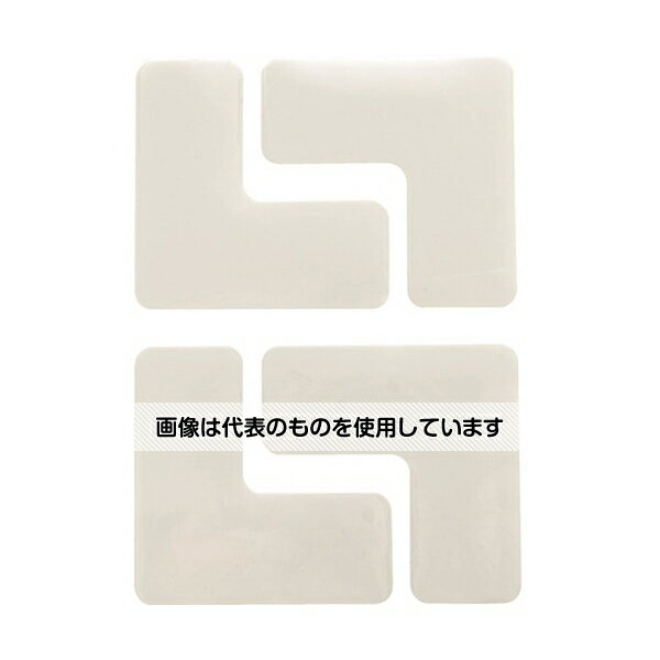 トラスコ中山 耐久フロアサインズL型 Sサイズ 白4枚(1シート) DFSL-S-W 入数：1袋(4枚入)(3.0)