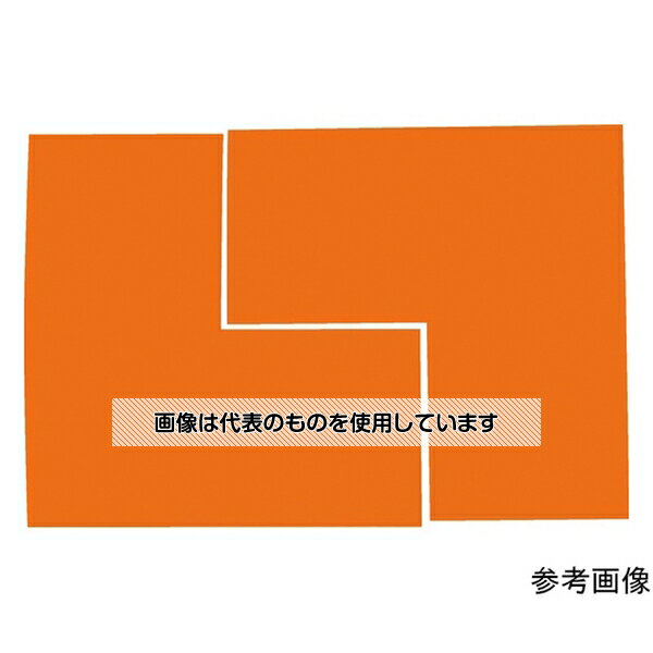 トラスコ中山 蛍光L字シール オレンジ 1シート2枚入 50x100x100 FLL502-O 入数：1袋(2枚入)
