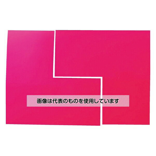 トラスコ中山 蛍光L字シール ピンク 1シート2枚入 50x100x100 FLL502-P 入数：1袋(...