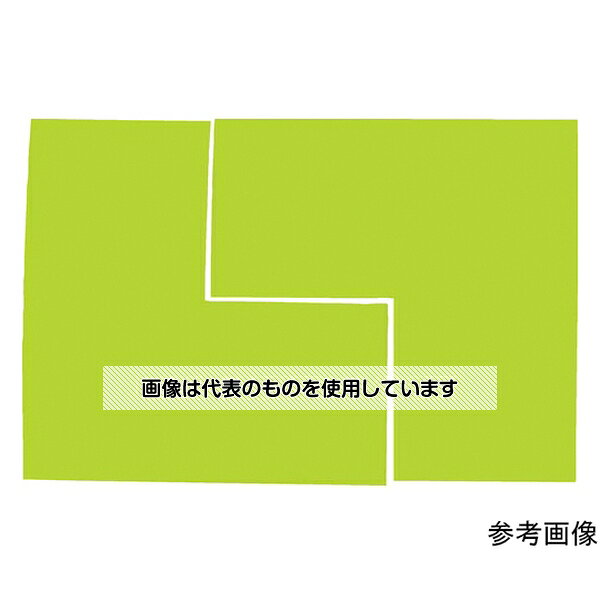 トラスコ中山 蛍光L字シール イエロー 1シート2枚入 50x100x100 FLL502-Y 1袋(2枚入)