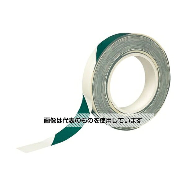 【アズワン AS ONE】汎用器具・消耗品 テープ・ラベル・紙製 テープ、紙製品関連品 ●耐久性に優れ、環境に優しく、作業性も抜群のラインテープです。 ●はくり紙が無く、長巻なので長い距離でも貼りやすく作業効率が上がります。 ●耐油性に優れています。 ●クリーンルーム適用品です。 ●屋内用。 ●倉庫・工場・クリーンルームなどの5Sや安全区分け表示に。 ●クリーンパックではありません。 ●汚れや油分・水分などをしっかりとふき取ってから貼ってください。 商品の仕様 ●色：白／緑 ●幅(mm)：25 ●厚さ(mm)：0.17 ●長さ(m)：50 ●粘着力(N/10mm)：6 ●引張強度(N/10mm)：90 ●プラスチック芯 ●はくり紙：なし ●粘着力：6N／10mm ●引張強度：90N／10mm ●材質／仕上：基材：ポリエステルフィルム・ポリオレフィン、粘着剤：アクリル系 ●原産国：日本 ●コード番号：193-1948 ●JANコード：4904140960582 【※ご注意ください】商品は代表の画像を使用しています。