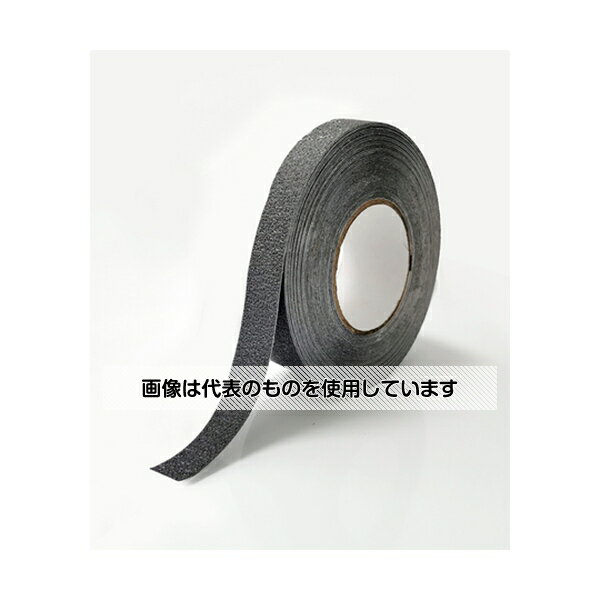 セーフラン安全用品 樹脂(非鉱物粒子)滑り止めテープ 灰 幅25mm×18m 12204 入数：1巻