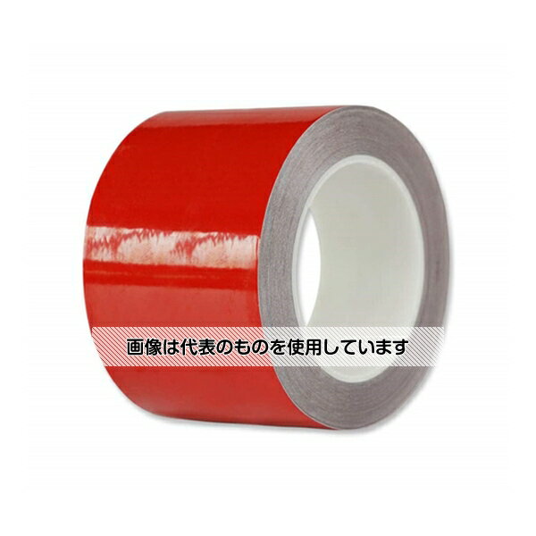 Rakuten - アズワン(AS ONE) 再帰反射ラインテープ 赤 100mm×22m 厚0.16mm 剥離紙有 14343 入数：1巻