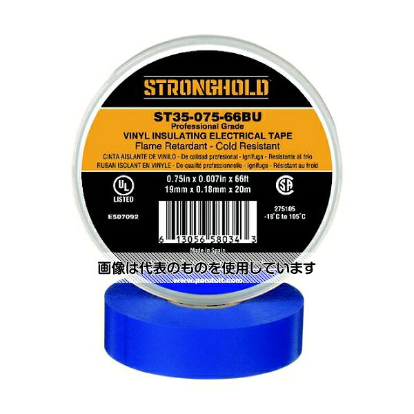 Strong　Hold StrongHoldビニールテープ 耐熱・耐寒・難燃 プロ仕様グレード 青 幅...
