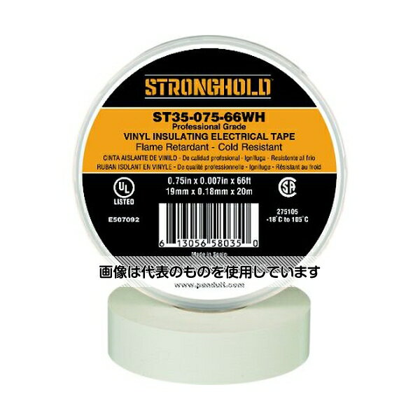 Rakuten - Strong　Hold StrongHoldビニールテープ 耐熱・耐寒・難燃 プロ仕様グレード 白 幅19.1mm 長さ20m ST35-075-66WH 入数：1巻