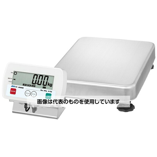 【アズワン AS ONE】物理・物性測定器 物性・物理量測定機器 天秤 ●【用途】 ●▼食品加工、水産加工工場の水場や、頻繁に持ち運びをする野外の現場での使用。水没状態で洗浄可能な為、汚れのひどい場所に最適 ●【特徴】 ●▼水をかけて洗える台はかり(IP68) ●▼防塵・防水等級 IP68：防塵・防水の表示部と計量部で、全体に水をかけて洗浄可能。 水没状態で洗浄可能(規定条件：水深1m、連続24時間) ●▼スケルトンフレーム構造 《SUS304》：細部まで洗浄しやすく、ゴミ・汚れが溜まらない構造 ●▼アルカリ乾電池×6個(別売)で約5000時間の連続動作が可能 ●▼大型LCD表示：文字高39mm/電池残量 3段階表示 ●▼ステンレス製計量皿 《SUS304》：水で丸洗いが可能で衛生的 商品の仕様 ●ひょう量：60kg ●最小表示：0.01kg(0.02kg) ●計量皿寸法：300(W)×380(D)mm ●表示モード：kg、個数 ●外形寸法：台部：300(W)×380(D)×117(H)mm、表示部：250(W)×195(D)×223(H)mm ●電源：単一乾電池×6個(別売) ●付属品：取扱説明書 ●JANコード：4981046605458 【※ご注意ください】商品は代表の画像を使用しています。