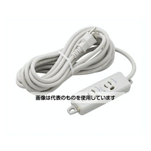 エスコ AC125V/15Ax 5m タップ(2口・抜け止・アース付) EA815GK-25 入数:1個 エスコ AC125V/15Ax 5m タップ(2口・抜け止・アース付) EA815GK-25 入数:1個