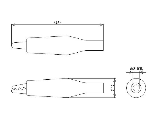 サトーパーツ ミノムシクリップ 30V-5A Mサイズ 赤 C-4-M-R 入数：1個