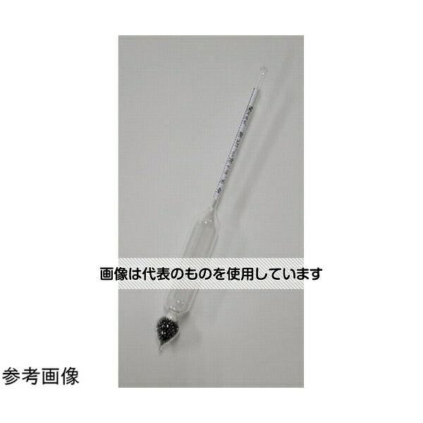 【アズワン AS ONE】物理・物性測定器 物性・物理量測定機器 屈折計・水分計・粘度計等 ●エチルアルコールと水の混合液における15℃のエチルアルコールの含有体積百分率を直接測定できるように目盛されたもので、15℃で測定したときに正しい値を示すようにつくられています。 ●検査成績書を含む校正書類は付属しておりません。3本組のセットではございません。 商品の仕様 ●比重範囲：0〜30 ●目量：1 ●全長(mm)：L180 【※ご注意ください】商品は代表の画像を使用しています。